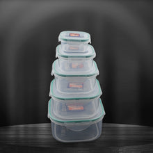 Kitchen storage containers set, snap-seal, 5 pieces.