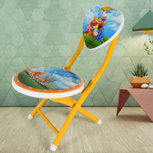 Heart Shape Kids Chair Cartoon Printed Foldable Kids / Children Folding Chair for Playrooms, Schools, Daycares, and Home. Metal and Fibre Body Picnic Beach Camping Chair (1 Pc)