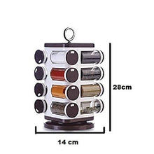 Revolving spice rack by Ganesh, 16 plastic dispensers, 100 ml each.