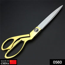 High-quality cloth cutting scissors with gold plating.