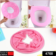 Bathroom Soft Thicker Warmer Stretchable Washable Cloth Toilet Seat Cover (1pc)