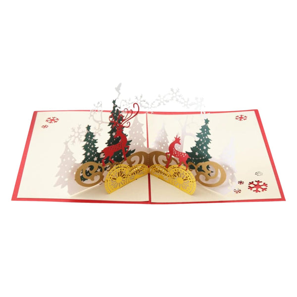 3D Pop-Up Greeting Card (1 Pc): Birthday, Love, Christmas