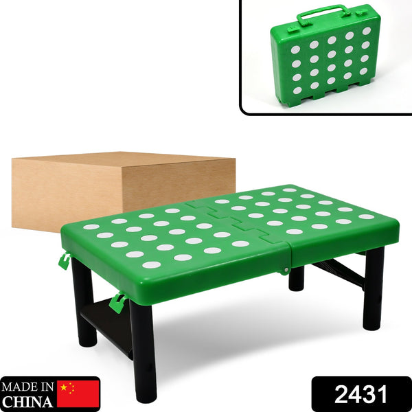 Multi-purpose foldable table, compact design for easy storage.