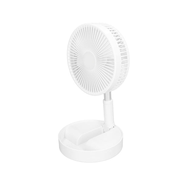 TELESCOPIC ELECTRIC DESKTOP FAN, HEIGHT ADJUSTABLE, FOLDABLE & PORTABLE FOR TRAVEL/CARRY | SILENT TABLE TOP PERSONAL FAN FOR BEDSIDE, OFFICE TABLE (Battery Not Include)