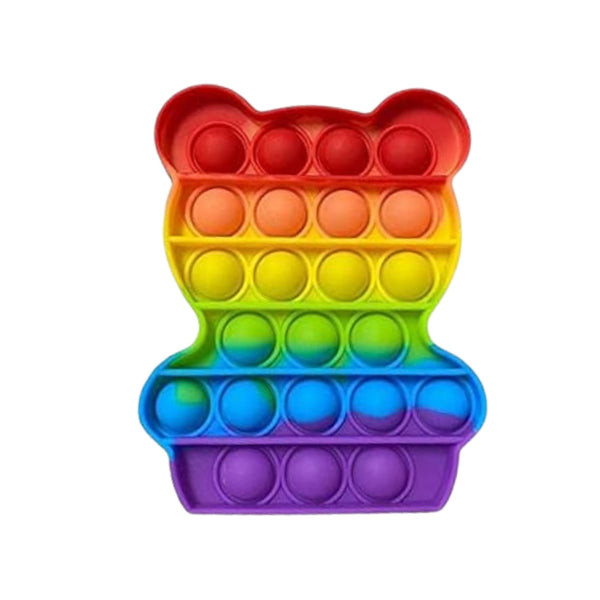 Bear Pop It Fidget Toys  Stress Relief Rainbow Toy ( 1 pcs )