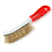 Stainless steel wire hand brush for cleaning.