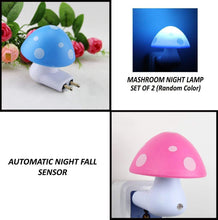 Automatic night light with mushroom design.