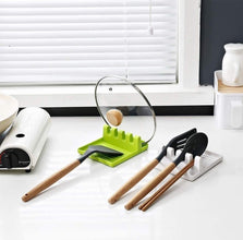 Spatula and utensil rest, designed for kitchen organization