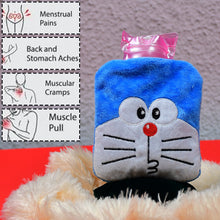 Doremon small Hot Water Bag with Cover for Pain Relief, Neck, Shoulder Pain and Hand, Feet Warmer, Menstrual Cramps.