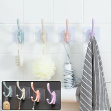 Plastic wall hook, self-adhesive, for home use.