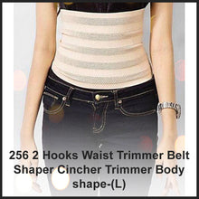 Comfortable waist trimmer belt with 2 hooks for shaping and toning, large size.