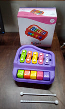 2 in 1 Baby Piano Xylophone Toy for Toddlers, 5 Multicolored Key Keyboard Xylophone Piano, Preschool Educational Musical Learning Instruments Toy for Baby Kids Girls Boys 3+ Years (1 Pc)