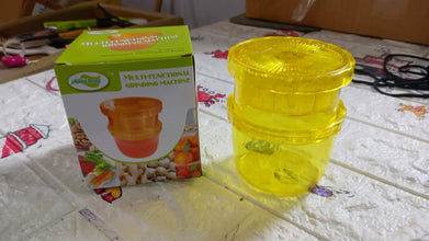 Portable juicer and grinder, ideal for home use and healthy living.