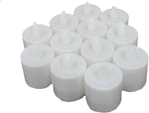 White LED tealight candles for Diwali, battery-operated